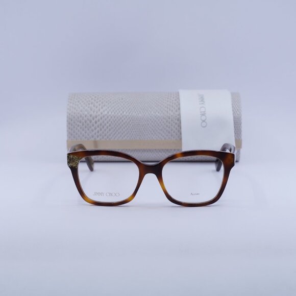 Jimmy Choo JC150 0Q9W 00 Square Eyeglasses - Havana 50mm - Picture 2 of 8